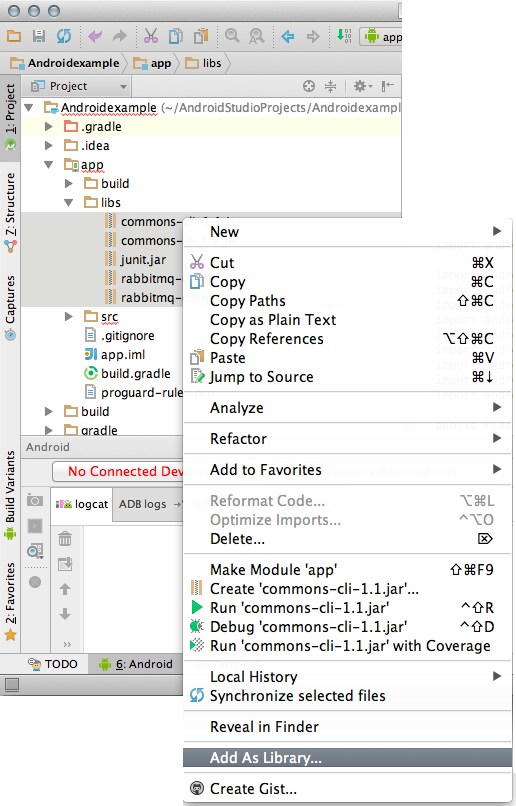 add rabbitmq library