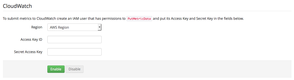 cloudwatch integration cloudwatch integration