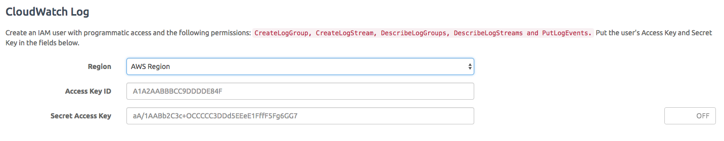 Cloudwatch Logs integration