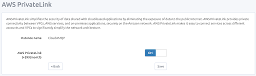 Enable CloudAMQP AWS PrivateLink