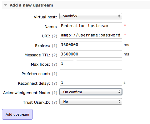 Federation add upstream