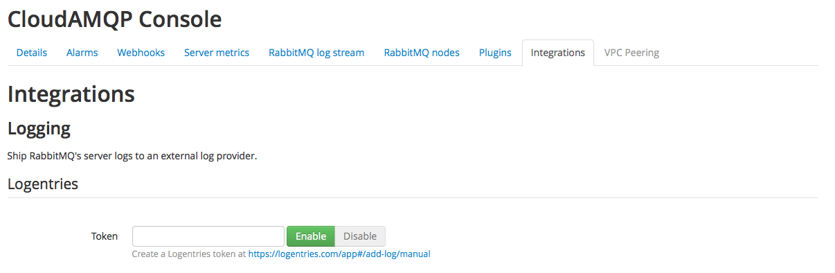 logentries integration logentries integration