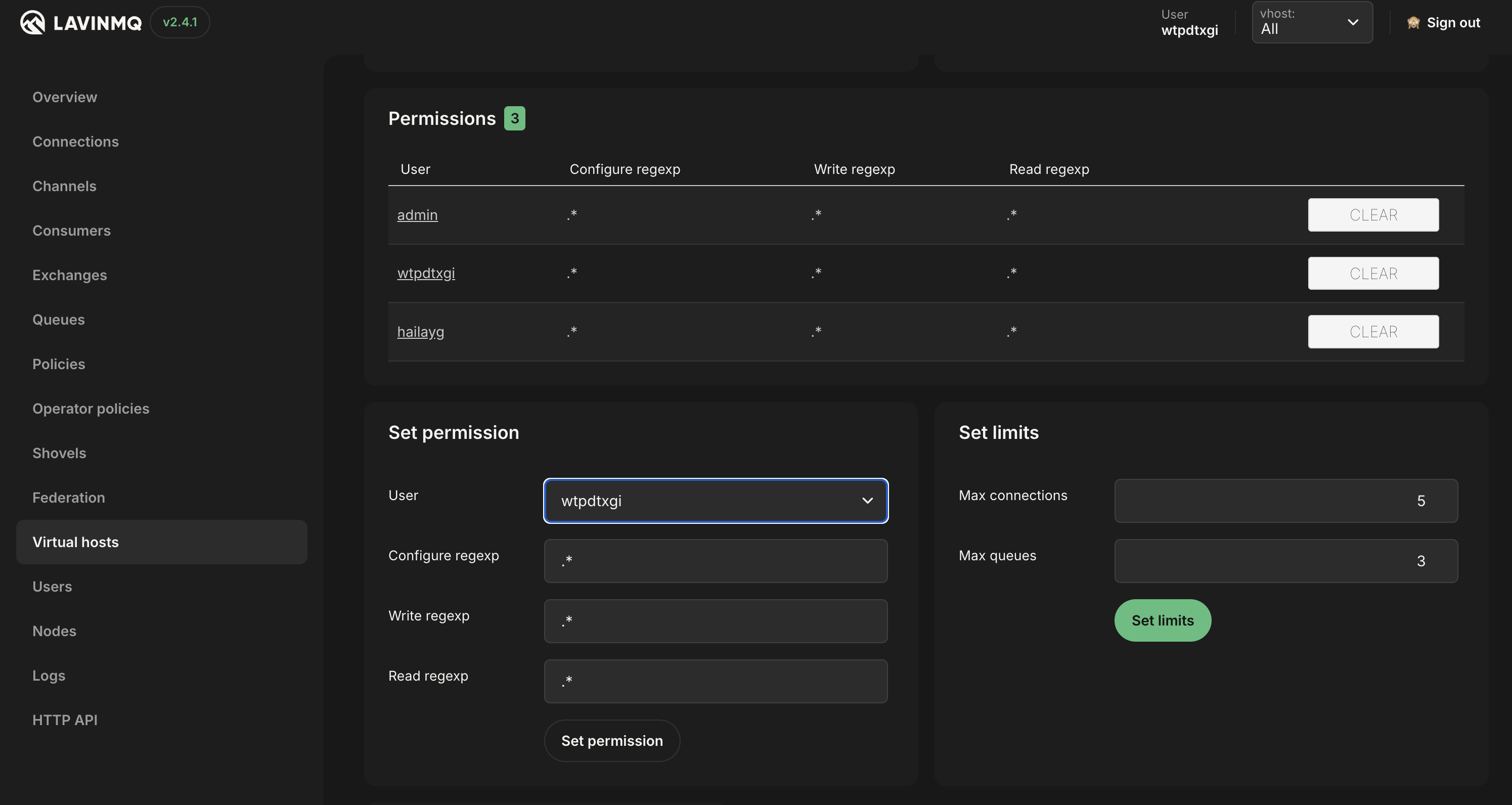 setting permissions