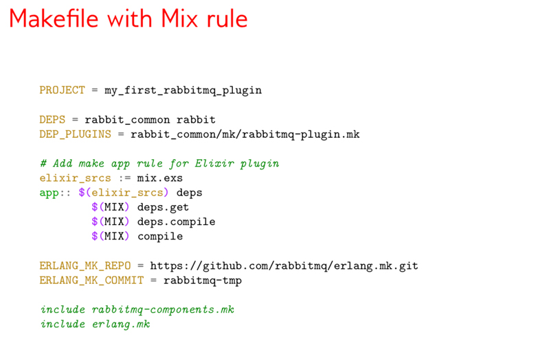Make file with Mix rule