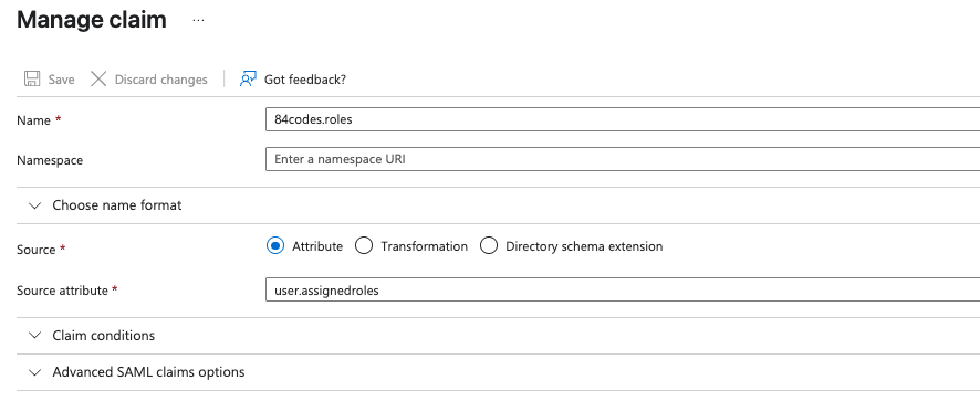 Azure SAML Setup