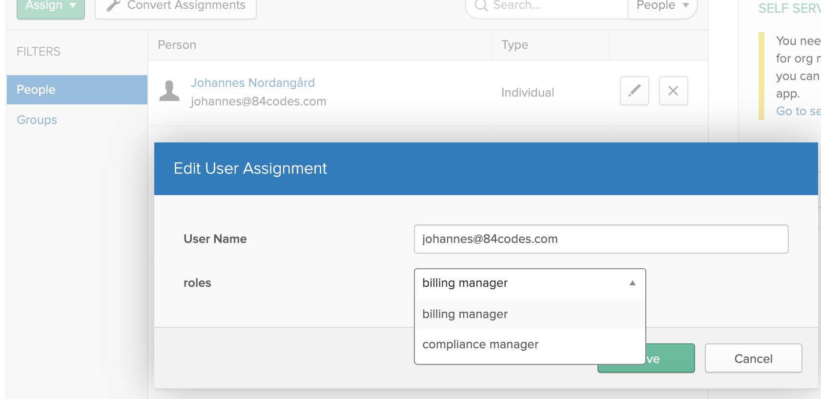 Okta setup Roles