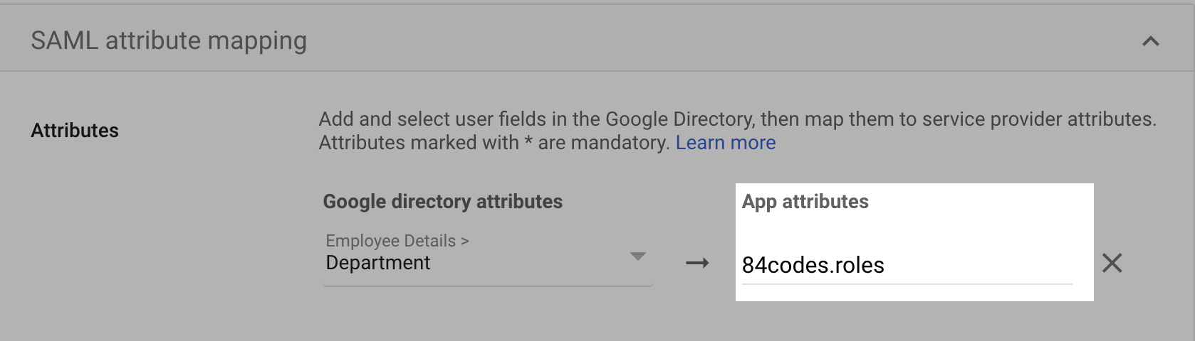 attribute mapping