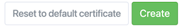 Reset to default certificate button
