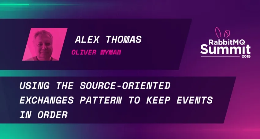 Using the source-oriented exchanges pattern to keep events in order